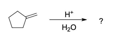 <p>predict the expected major product of the following reaction</p>