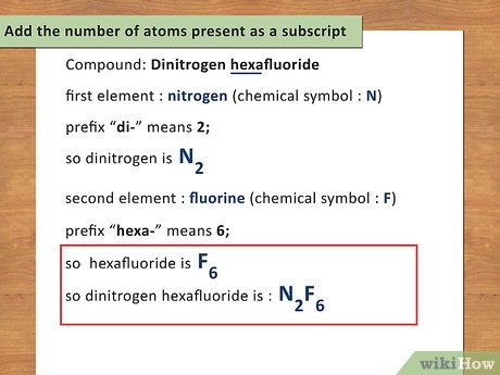 <p>To write a formula from a chemical name, identify the elements present, determine their oxidation states based on the name, and combine them in proportion to balance the charges, using subscripts to indicate the number of atoms. </p>