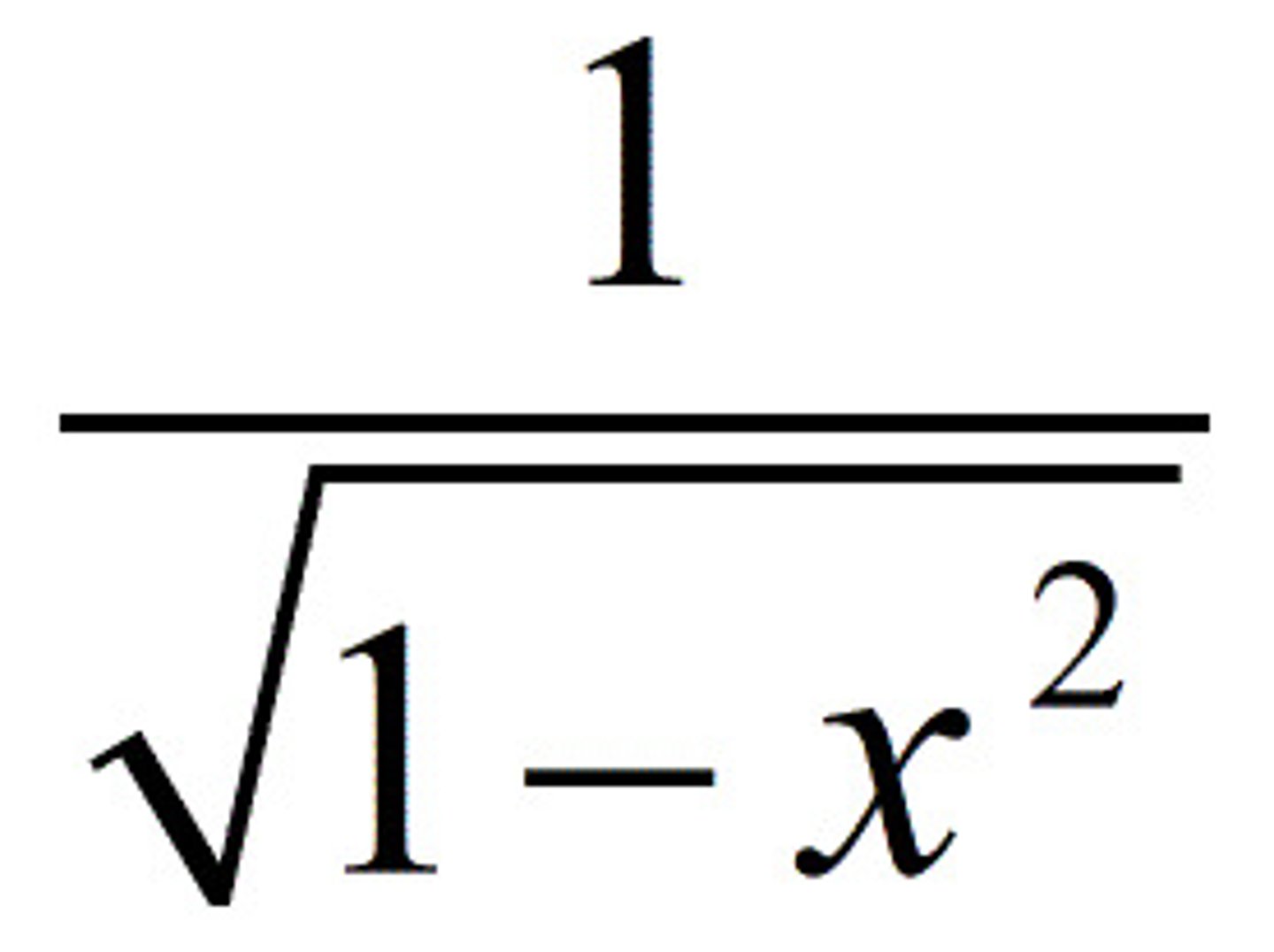 <p>1/sqrt(1-x^2)</p>