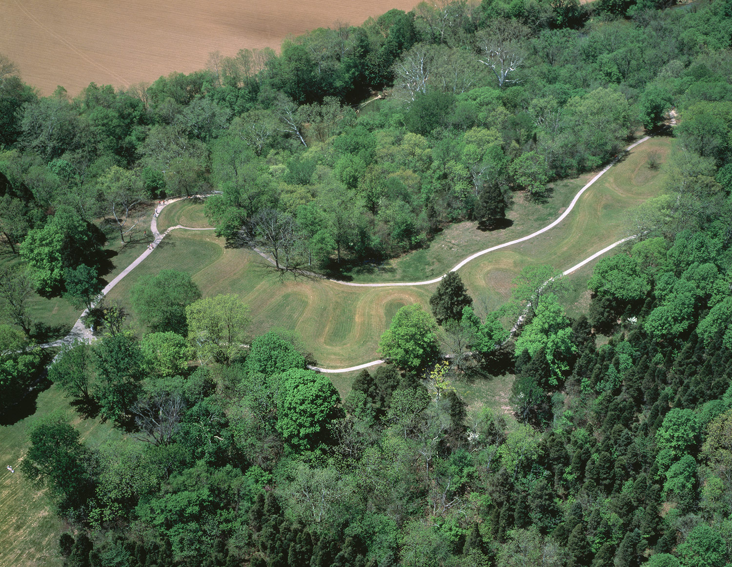 <p>Adams County, Ohio; Mississippian (Eastern Woodlands); 1070 C.E; Earthwork/Effigy</p>