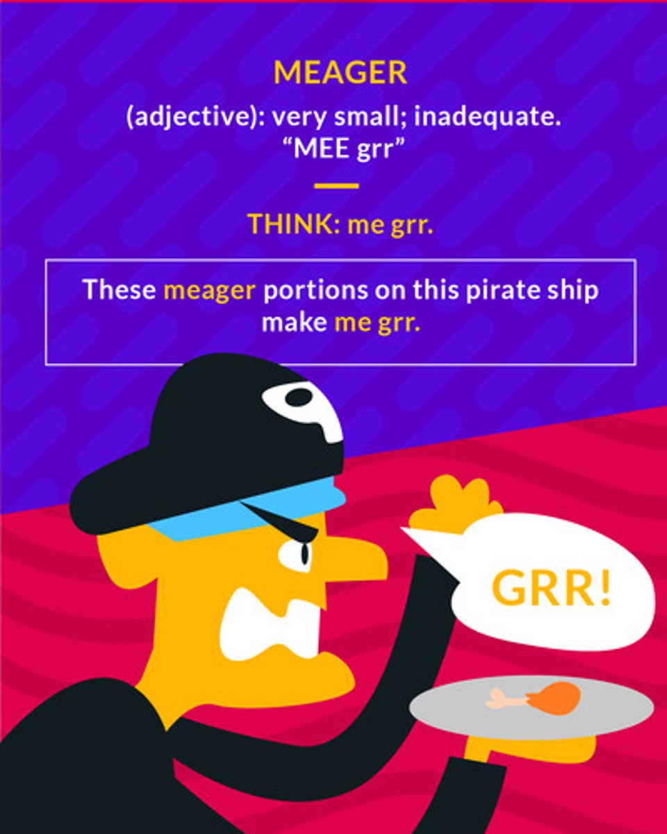 <p>a small amount</p><p>(adj.) very small</p>