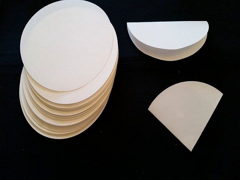 <p>Appearance - Circle paper with tiny pores</p><p>Uses - separate fine substances from liquids or airflow as a semi-permeable barrier</p>