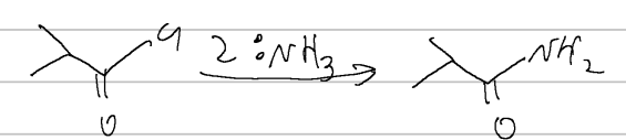 <p>acid halide → amide</p>