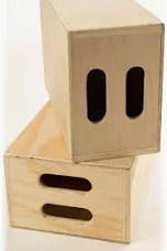 a wooden box used to make small actors tall, raise furniture to make actors tall acotrs short, a place for teamsters to sit, or a good place to pick up a plonter in a very delicate part of the body. there are also half apple boxes, quater apple boxes, eighth apple boxes, not to mention the series of mini apple boxes aviable from matthews.