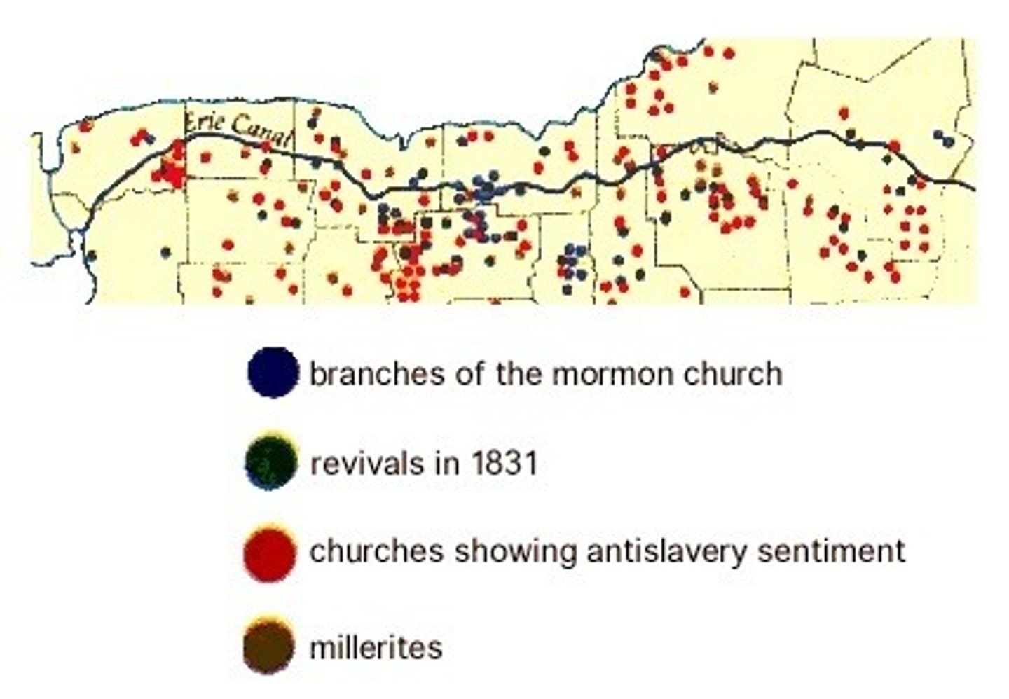<p>Area of New York State along the Erie Canal that was constantly aflame with revivalism and reform; As wave after wave to fervor broke over the region, groups such as the Mormons, Shakers, and Millerites found support among the residents.</p>