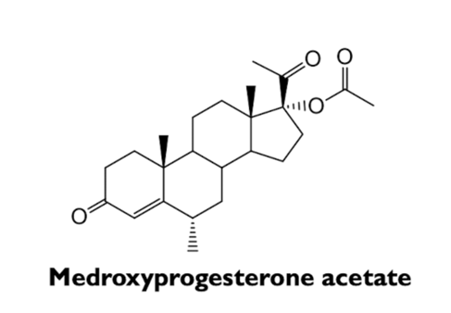 <p>- 1st generation progestin</p><p>- used for depot injection as a long-acting progesterone-only contraceptive</p>
