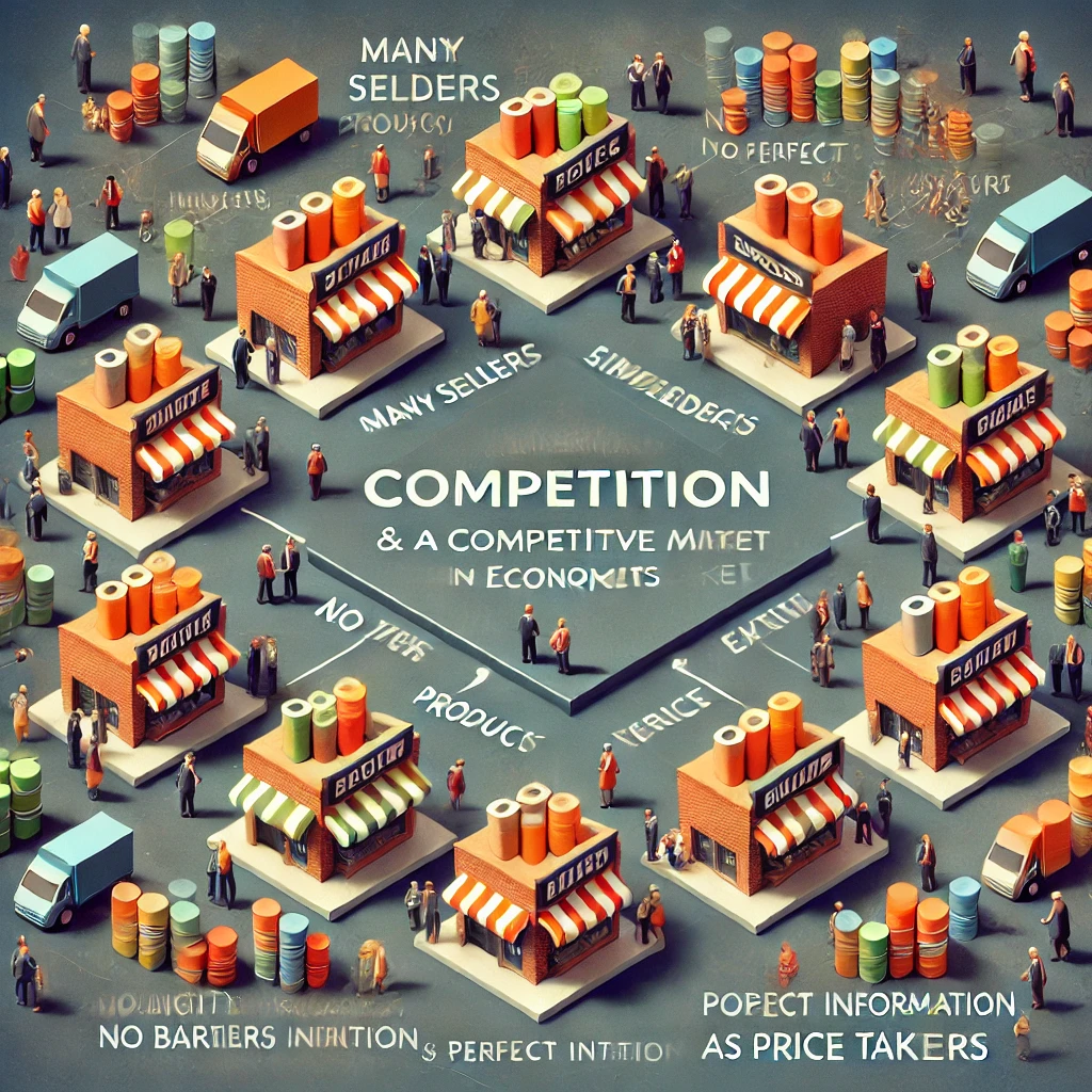 <p><span style="color: yellow">What is competition? What are the characteristics of a competitive market What are the assumptions of the perfectly competitive market?</span></p>