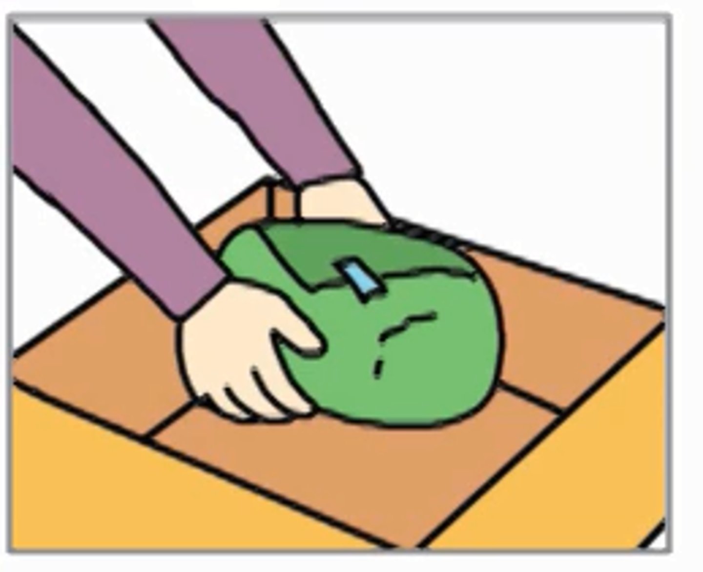 <p>to put something into something</p>