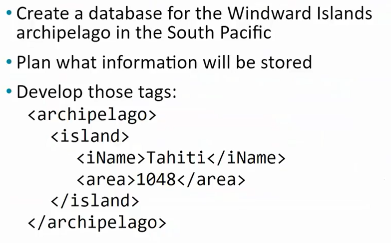 <p>Example of XML</p>