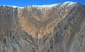 <p>Area curves down like a valley.</p>