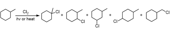 <p>free radical chlorination (not regioselective)</p>