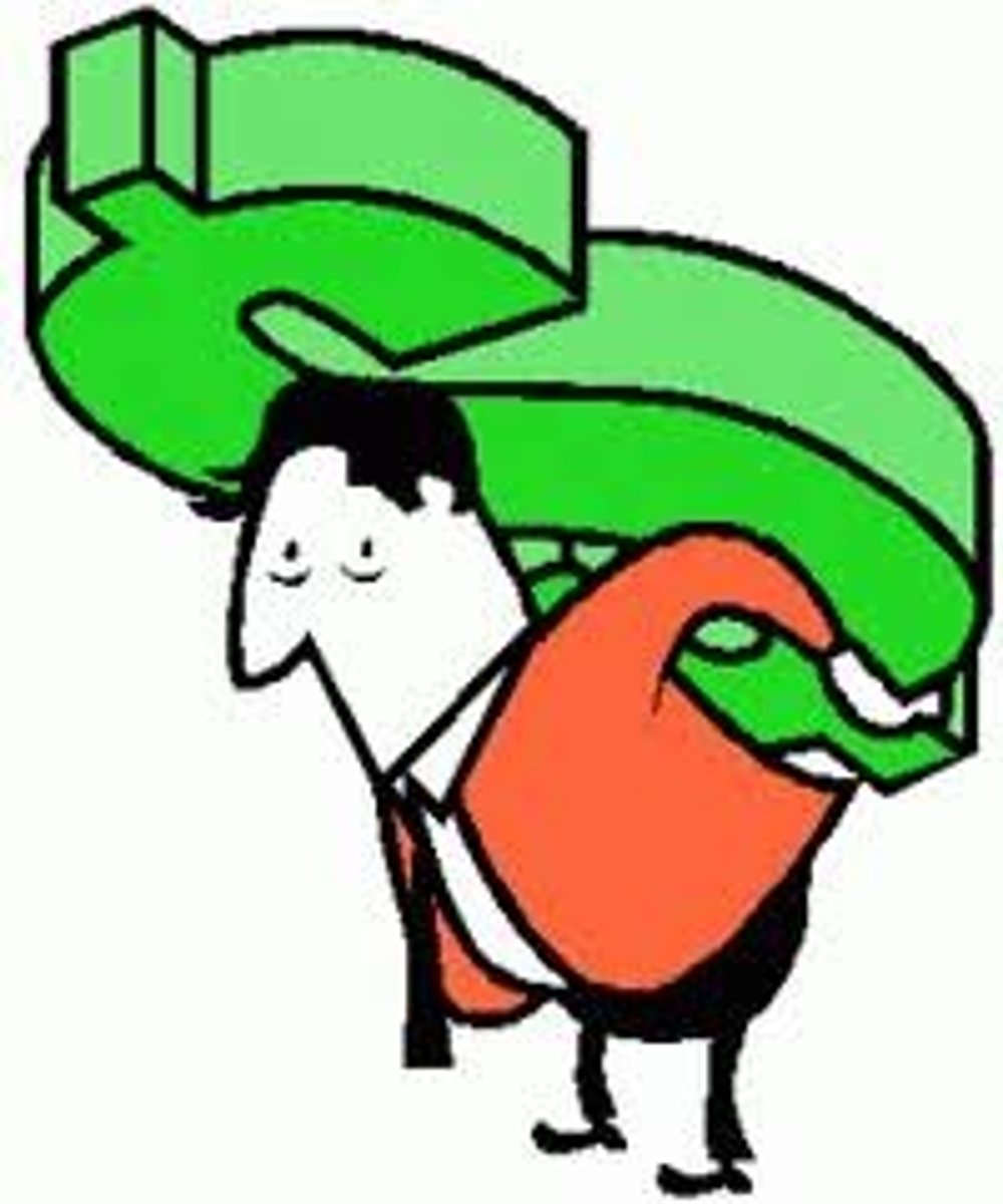 <p>to owe (money)</p>