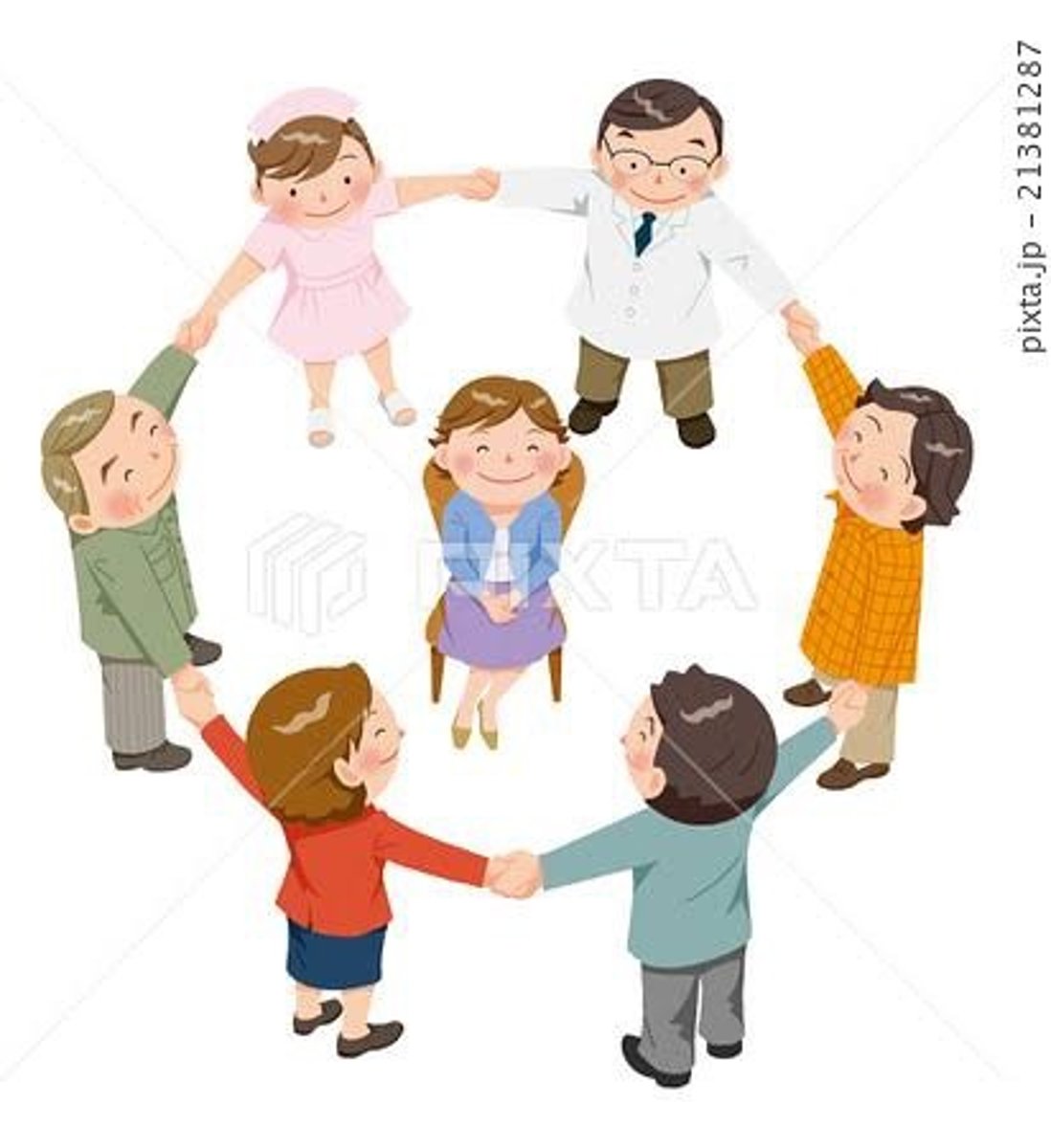 <p>bao quanh, khoanh tròn</p><p>ngồi quanh bàn</p>