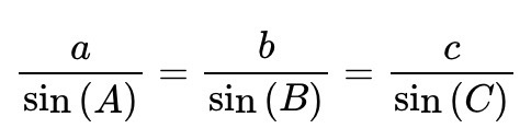 <p>“<span>in any triangle, ABC, the ratio of each side to the sine of its opposite angle will be equal”</span></p>