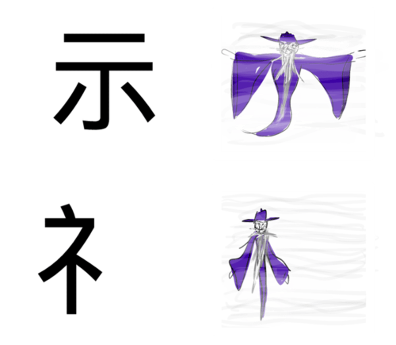 <p>shì - altar table/show/reveal</p>