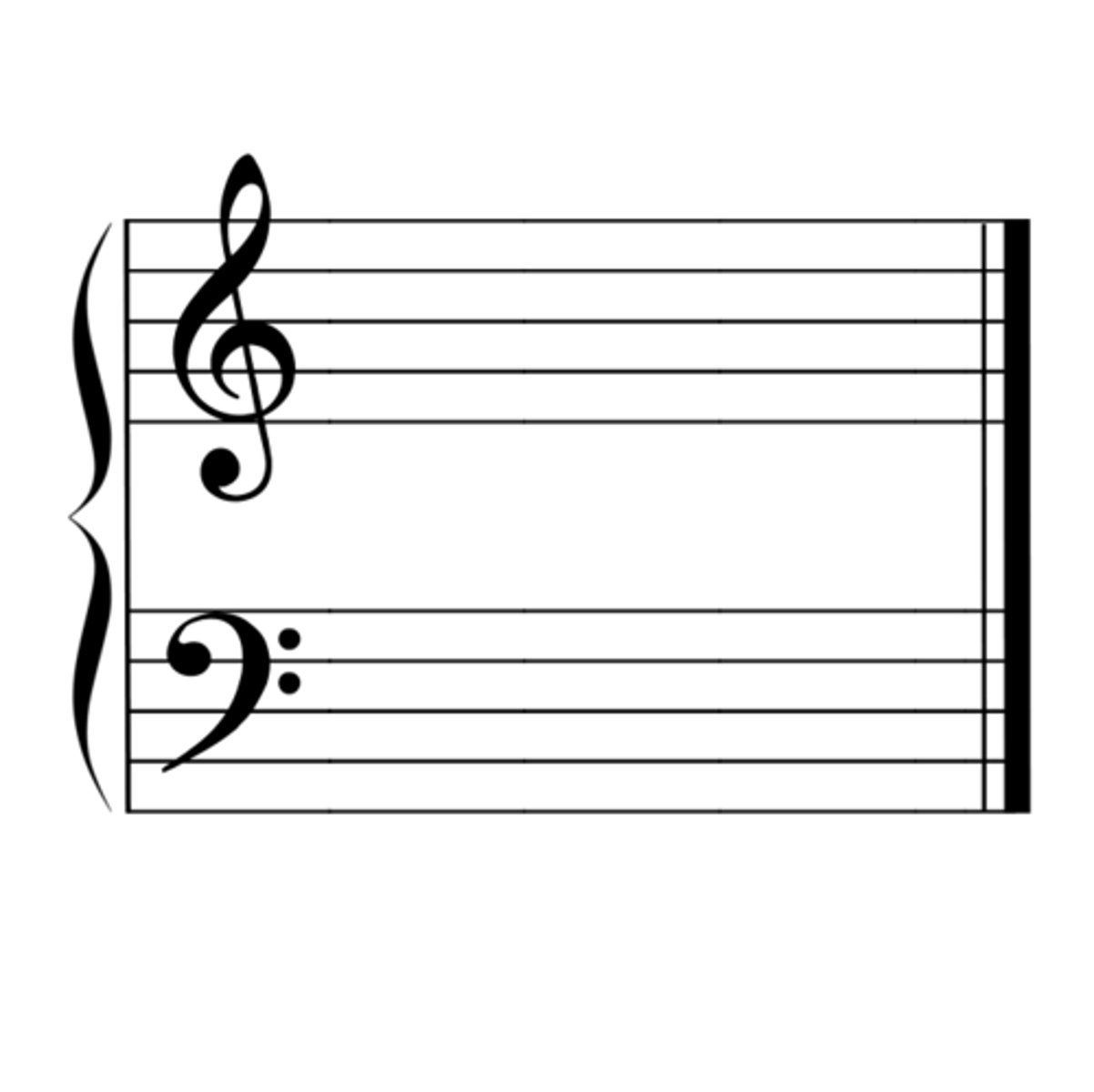 <p>Clef is the symbol at the beginning of each staff indicating the pitch or the range of sounds that should be played. There are two main clefs: the treble clef for the higher range of notes, and the bass clef for the lower range of notes.</p>