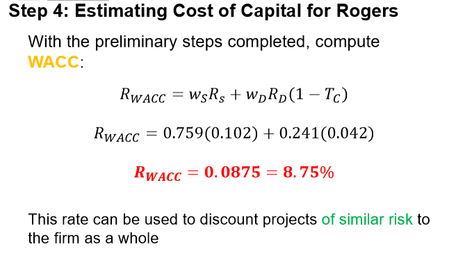 <p>Use the WACC formula!</p>