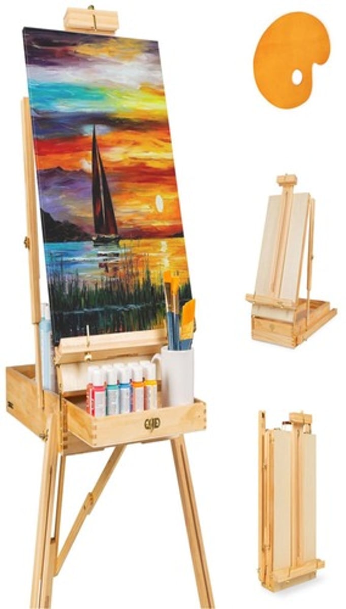 <p>The most common form of painting, involving applying color to a board or canvas that is fixed on an upright support called an easel.</p>