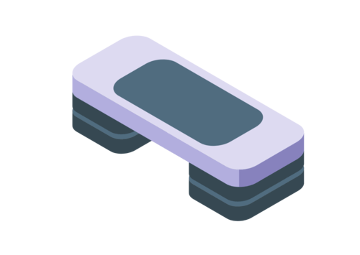 <p>a small platform used for aerobic exercises</p>
