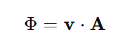 <p>A= a vector normal to the surface with a magnitude equal to the area.</p>