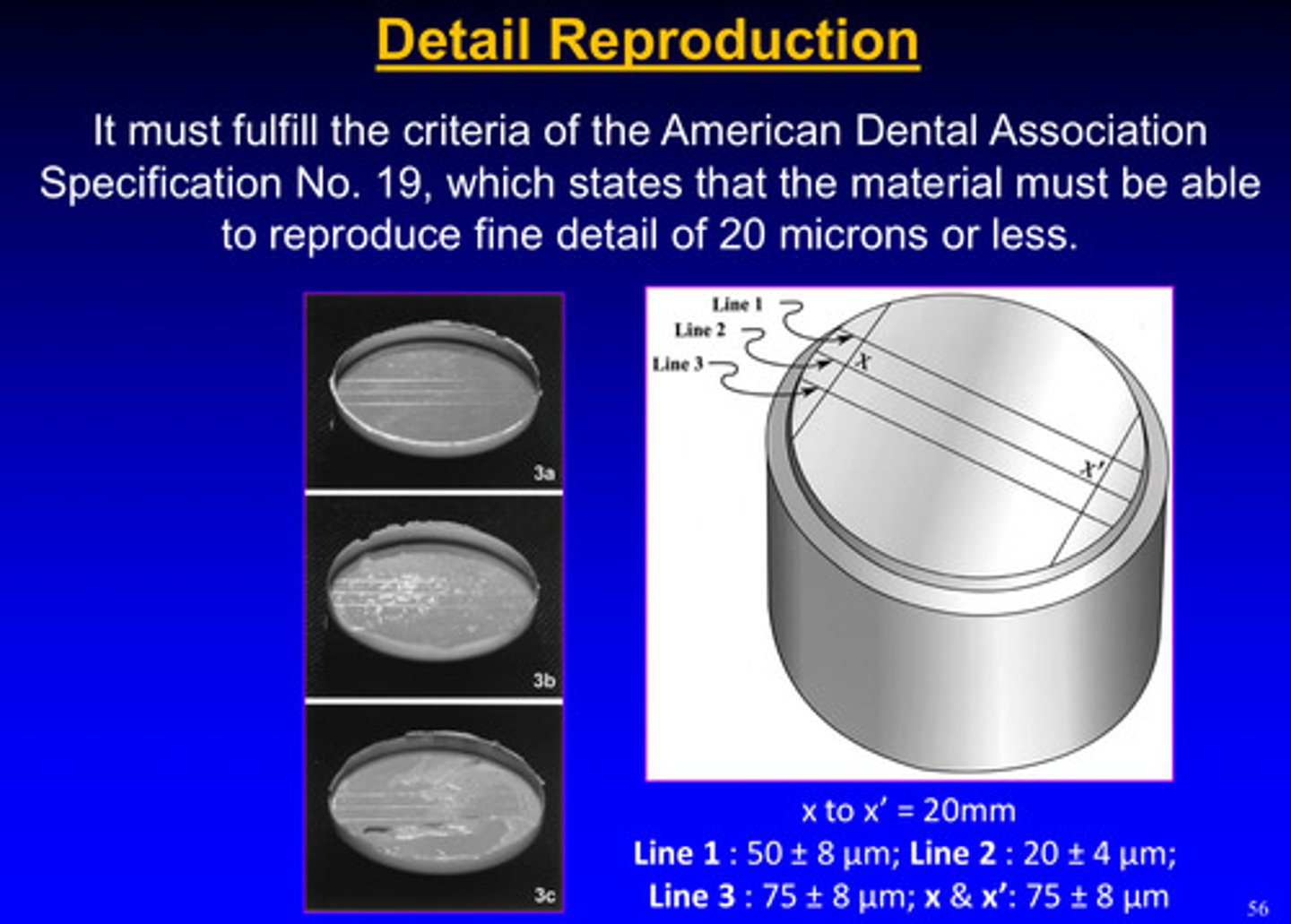 <p>material must be able to reproduce fine detail of <!--= 20 um--></p>