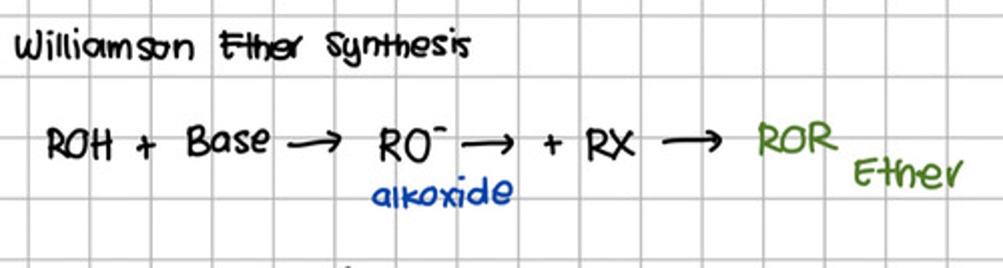 <p>d. Williamson reaction - Williamson Ether Synthesis</p>