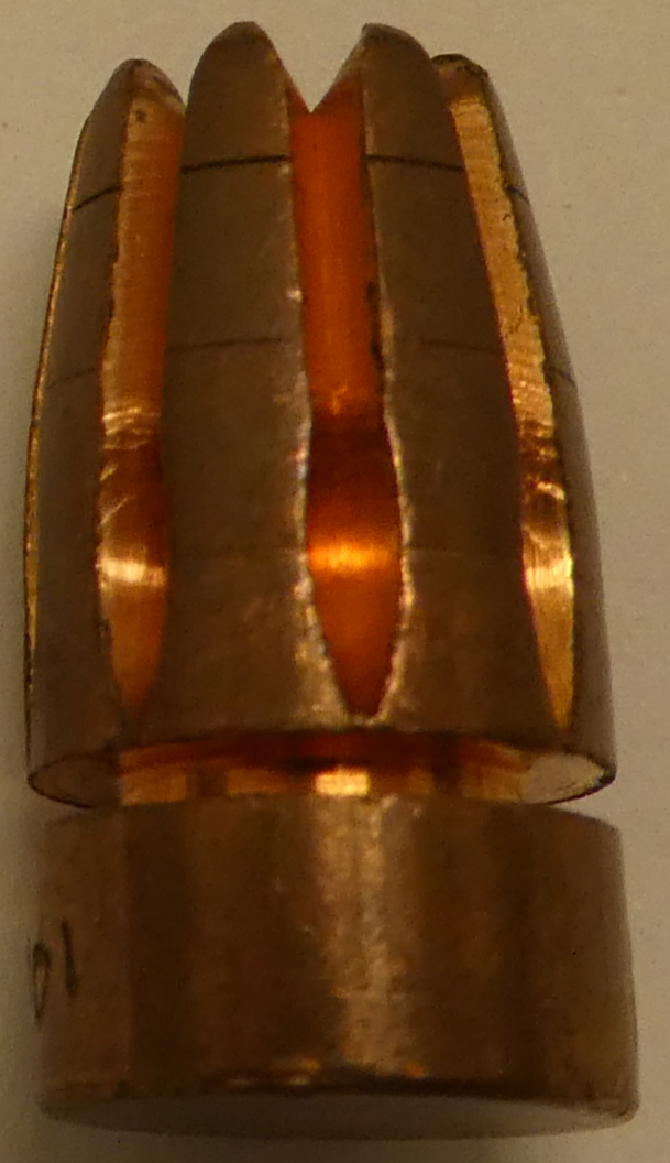 <p>The bullet of which cartridge is shown in this photo?</p>