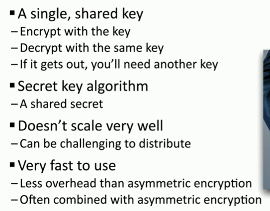 <p>-encrypting/decrypting with the same key</p><p></p>