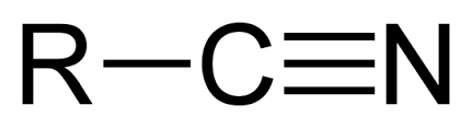 <p><span>C triple-bonded to N</span></p>