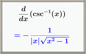 <p>-1 / |x|*sqrt(x<sup>2</sup> - 1)</p>