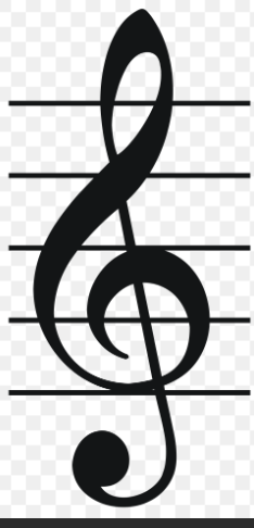 <p>A musical symbol that helps indicate the pitch of notes on a stave. It represents higher notes. It is also known as the G clef.</p>