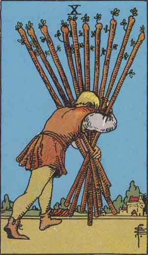 <p>10 of wands</p>