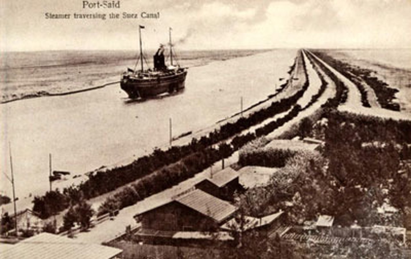 <p>A human-made waterway, which was opened in 1869, connecting the Red Sea and the Mediterranean Sea</p>