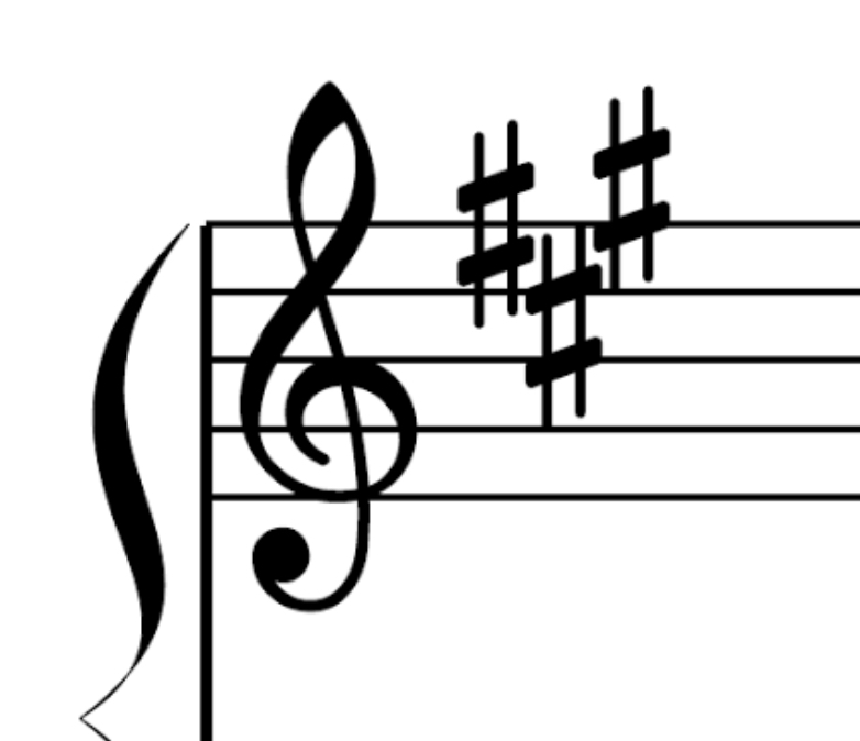 <p>3 sharps</p>