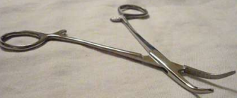 <p>Used to hold delicate tissue. Used to compress bleeding vessels. Jaws are fully serrated</p>