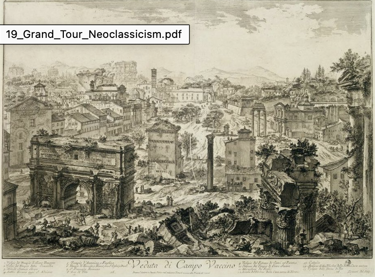 <p>The Forum Romanum or “Campo Vaccino”, from the Capitol (artist)</p>