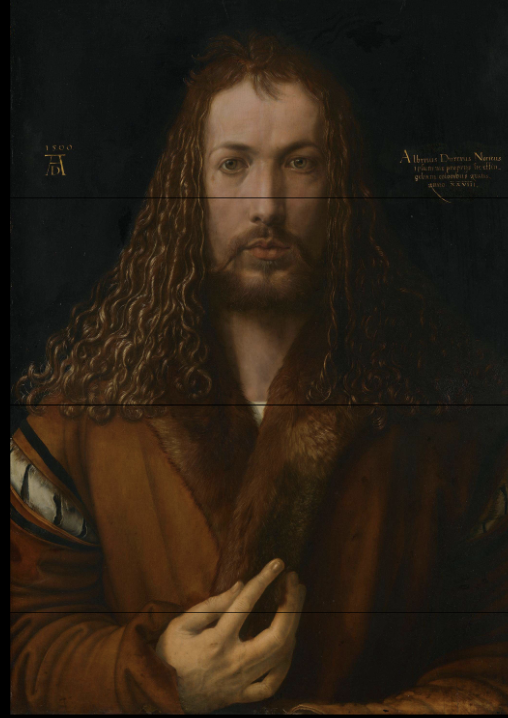 <p>Who was Dürer? How is he represented in this self-portraiture?</p>