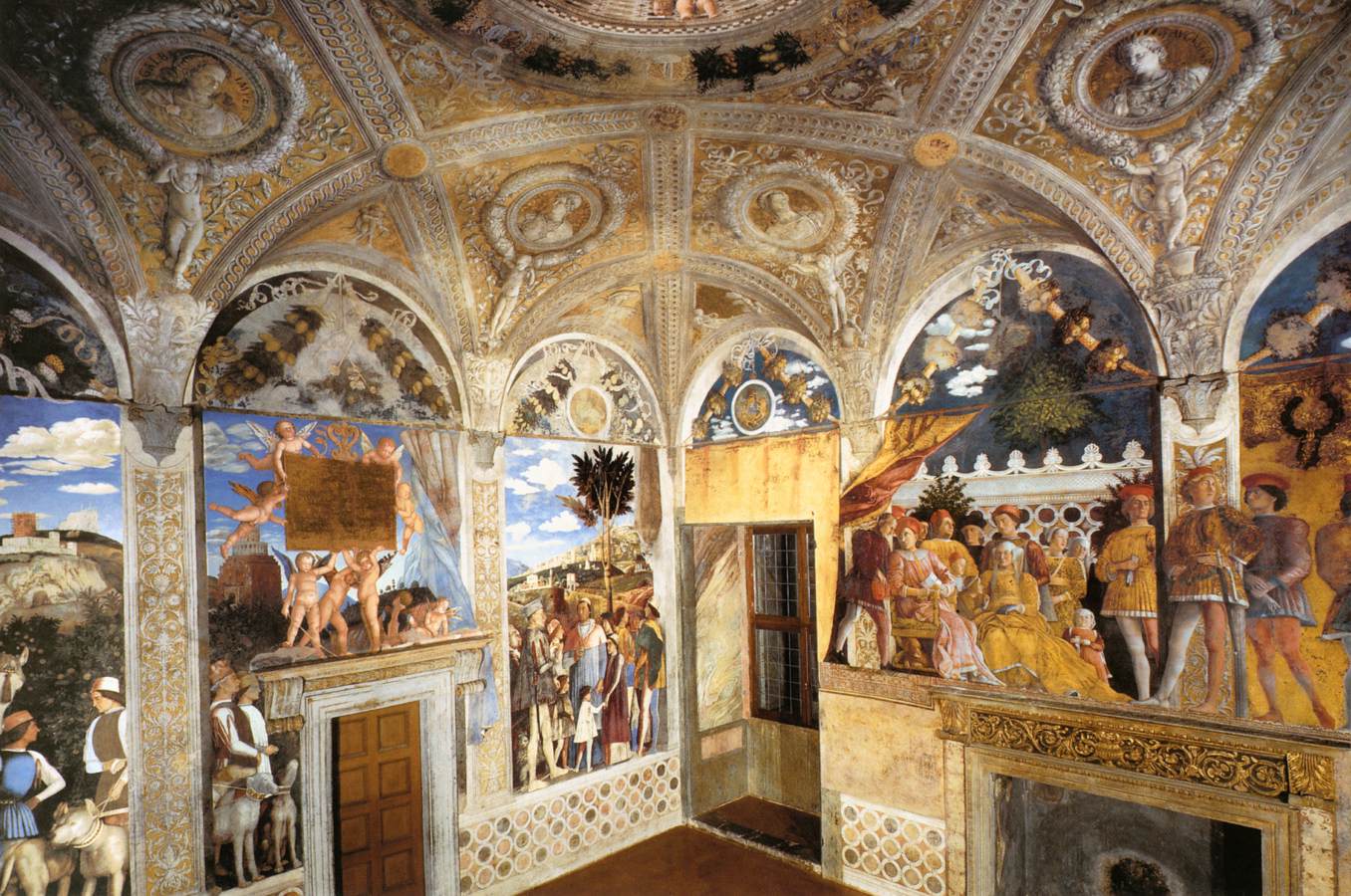 <p>Fresco in Ducal Palace, Mantua; commissioned by <em>Ludovico Gonzaga</em> (ruler of Mantua)</p>