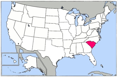 First state to secede/leave the Union in 1860.