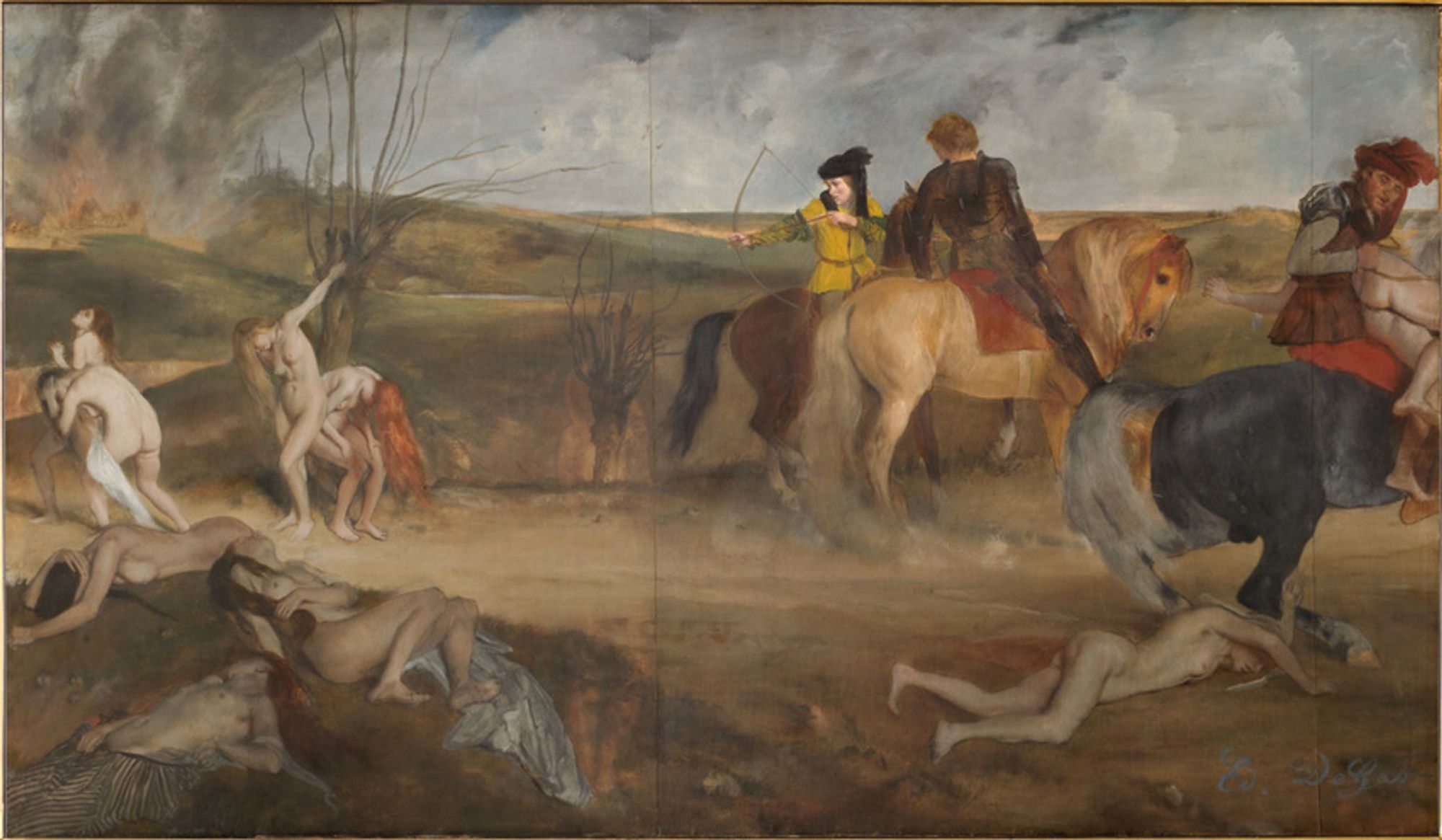 <p><em>Scène de guerre au Moyen-Âge</em></p>