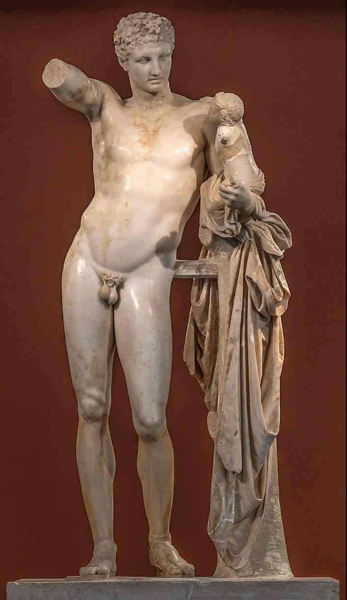 <p>Hermes with baby Dionysus</p>