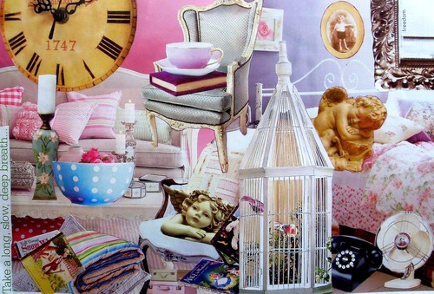 <p>It is the method of combining printed images with other flat media and pasting them on a canvas or board.</p>