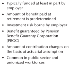 Employees are promised a pension amount based on age and years of service