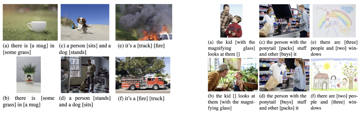 <p>Adversarial evaluations designed to&nbsp;“stump” models using simple heuristics.</p><p>Inspired by&nbsp;“Winograd schemas” (“The trophy wouldn’t fit in the suitcase because it was too small/big. What is&nbsp;‘it’?”)</p><p>Balance pairs where a language-only baseline would achieve 50% accuracy</p>