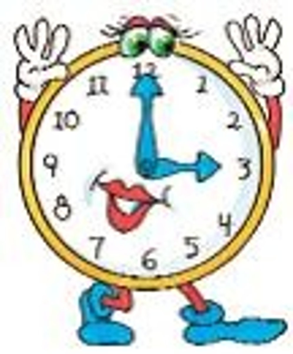 <p>at 3:00 (three o'clock)</p>