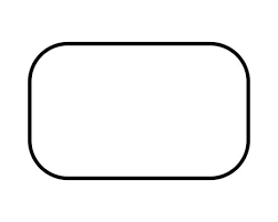 <p>What does the box with rounded corners show in a flowchart?</p>