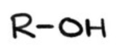 <p>organic compound containing (OH-) group</p>