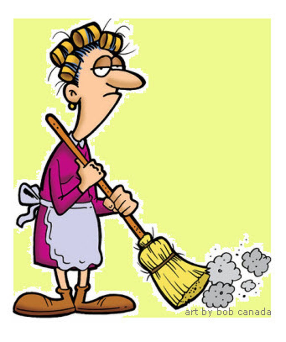 <p>to sweep</p>