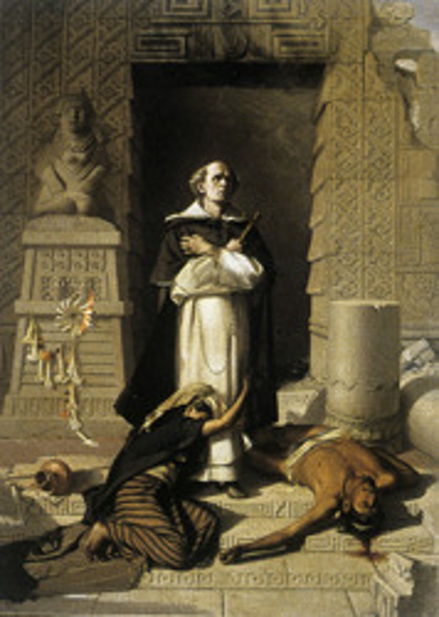 <p>16th Century Spanish Historian, Dominican Friar, "Protector of the Indians;" opposed atrocities by colonizers on Indigenous people</p>