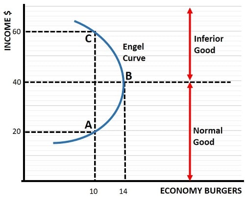 <p>A curve that shows the relationship between the quantity of a good consumed and a consumer’s income.</p>